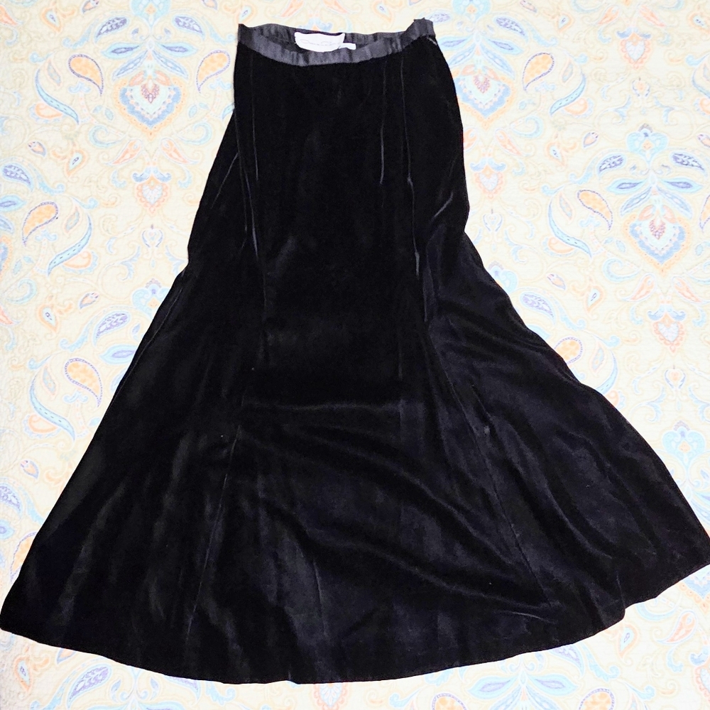 Vtg Oscar de la Renta Velvet Gala Opera maxi skirt occasion Formal S